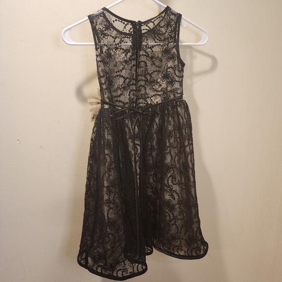 Little girls black lace overlay sleeveless dress size 7/8 - Picture 11 of 11